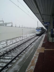 한국 고속철도 KTX 역에 진입모습 |저작권무료영상 No Copyright