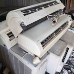 [무료사진.무료이미지] 에커컨 스크랩 고물 사진모습