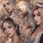 미인- AI 생성인물 / 여성 / 일러스트 PNG 1000x1012