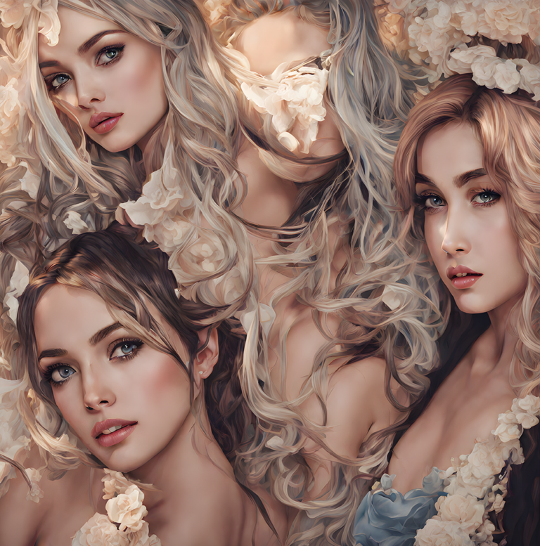 미인- AI 생성인물 / 여성 / 일러스트 PNG 1000×1012