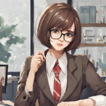 사무실 여성오피서- AI직접생성 인물일러스트 PNG파일  905x768